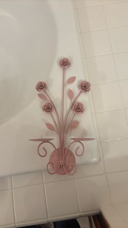 Candelero floral para 2 velas gruesas