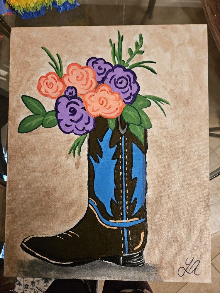 Cowboy/Cowgirl Boot Painting