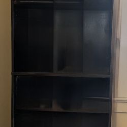 Black 5-Shelf Bookcase