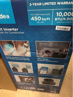 Midea Smart Portable Inverter AC Air Conditioner 10000 BTU new in box never used