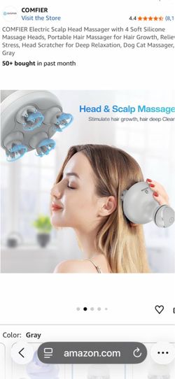 Comfier Electric Scalp Head Massager, Gray