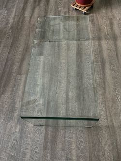 Glass coffee table