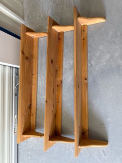 Wood shelves