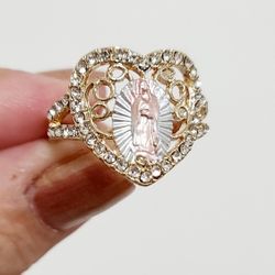 14k Gold Plated Guadalupe Ring