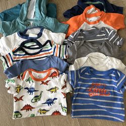 Baby boy short sleeve onesie. Size 12 months