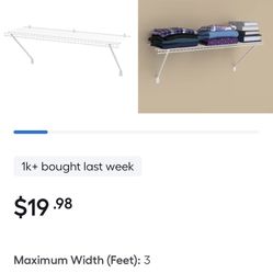 2 Pack Free Floating Wire Wall Shelf