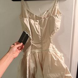 Bachelorette / Cream Outcast Mini Dress