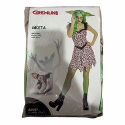 Gremlins Greta Adult Women’s Halloween Costume. Size Large *Dress *Wig *Ears.