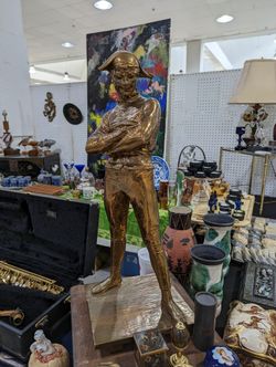 1879 St Marceaux Brass Harlequin Sculpture 