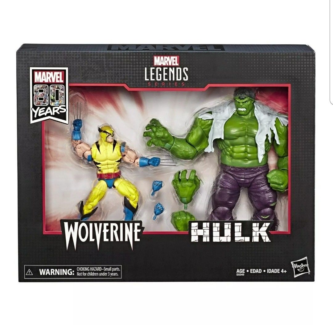 Marvel Legends 80th Anniversary Wolverine and Hulk 6-Inch Action Figures
