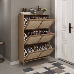 Rattan Shoe Rack 