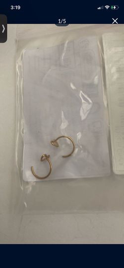 Gold nose hoops