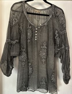 YAUVAN Boho Embroidered Blouse