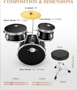 Eastar Drum Set 14'' for Kids Beginners