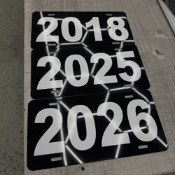Year License Plates Cover 