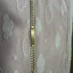 Cuban Link Id Bracelet 14k Solid 8”
