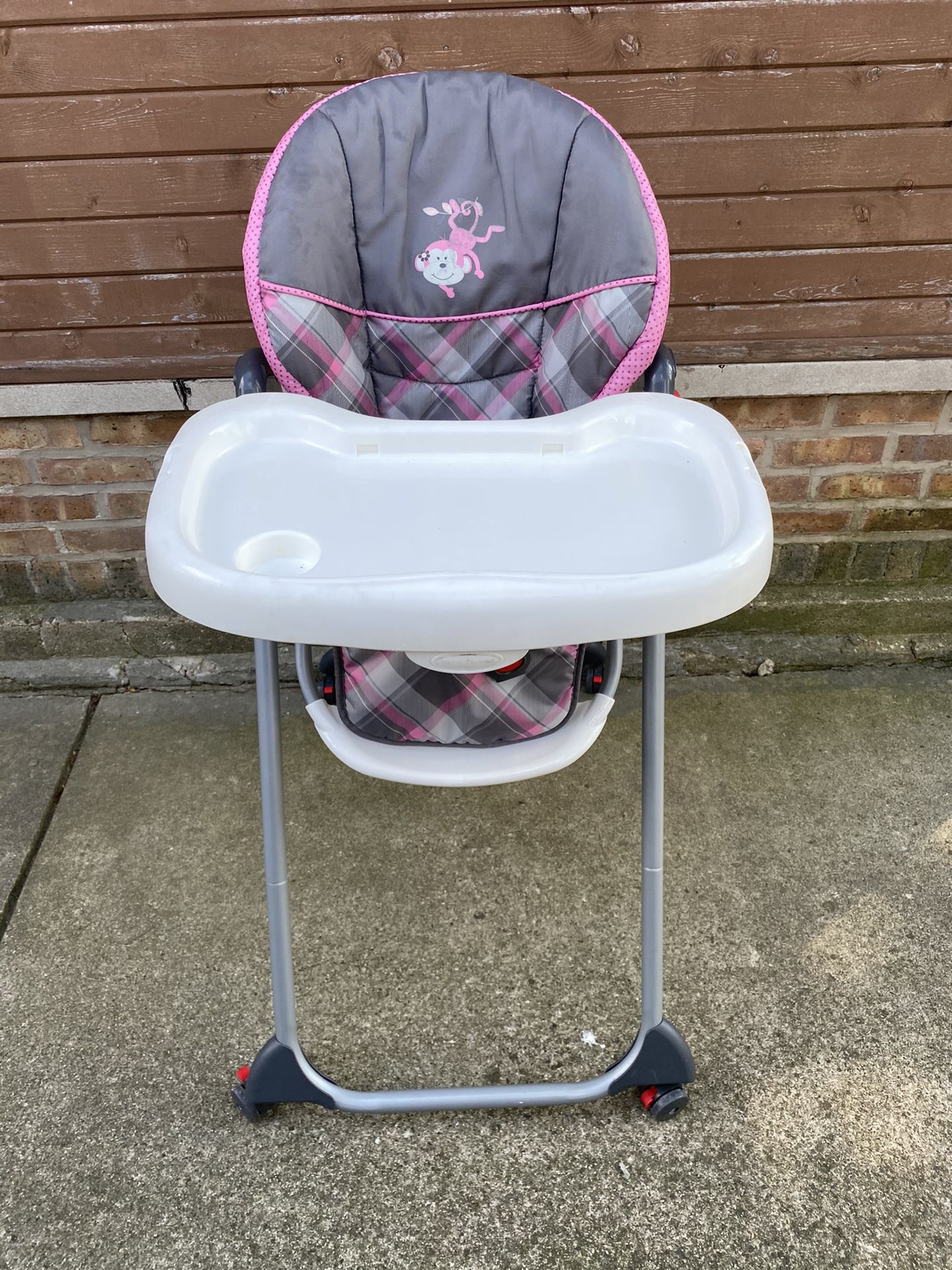Baby girls high chair and walker