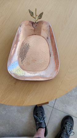 Beautiful Copper Pear- Shaped Tray 
