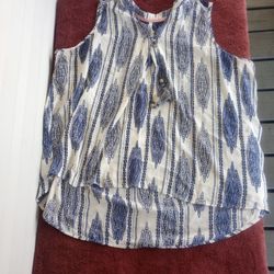 Xhilaration Women's plus size tank top navy blue and white size 2X