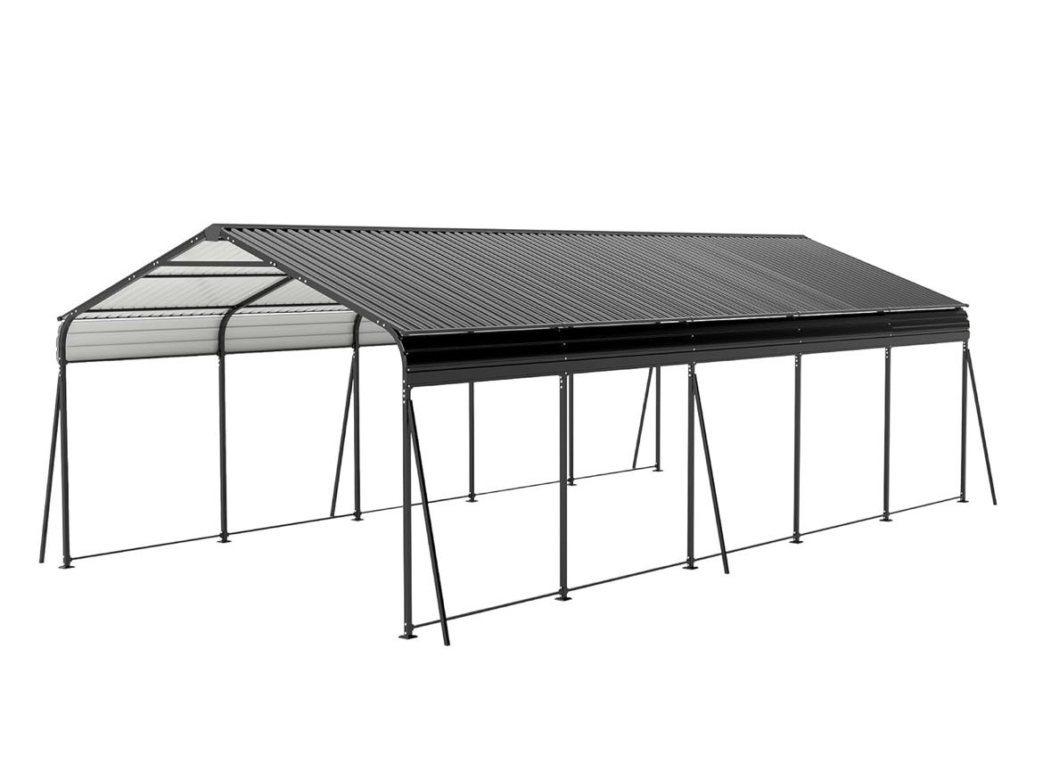 New in Box 13 x 26.5 ft Metal Carport Heavy Duty Outdoor Car Shelter Garage for Boats