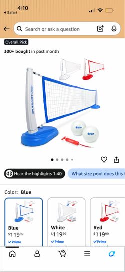 Pool volleyball
