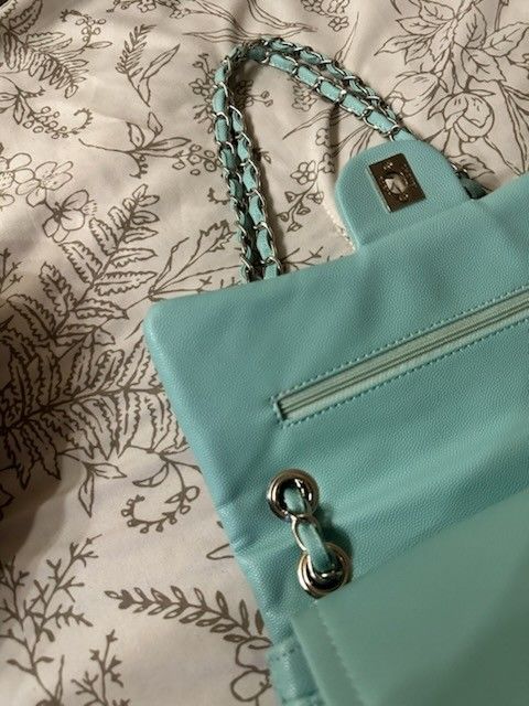 Double flap Light blue chanel