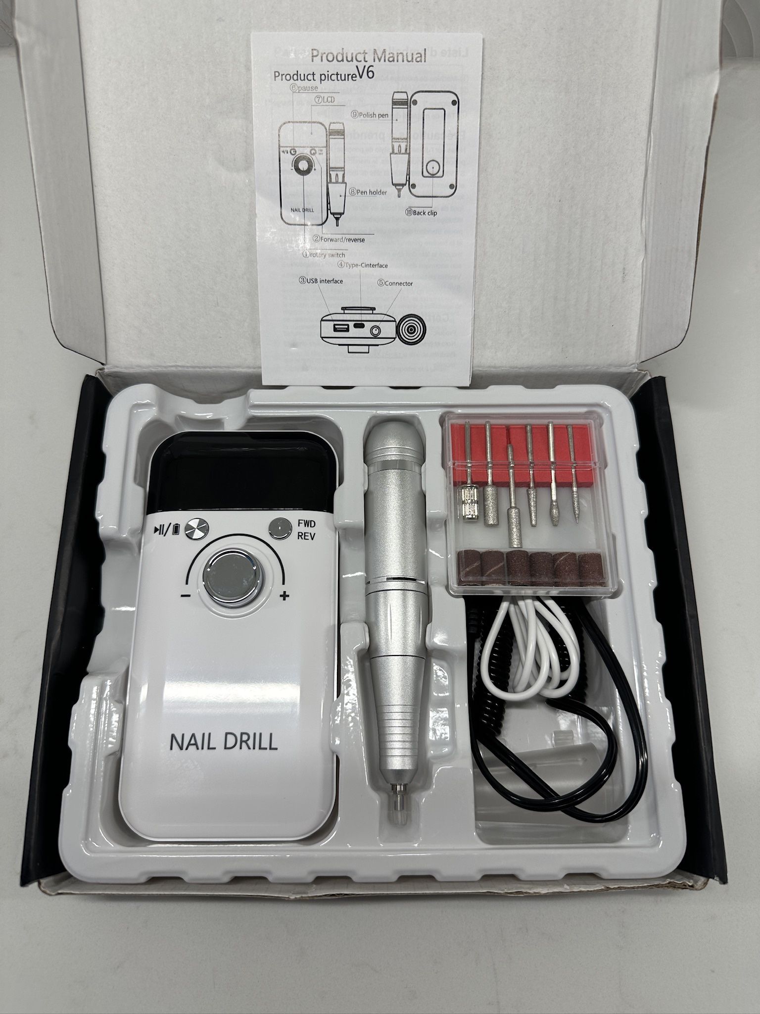 Electric Professional Nail Drill Rechargeable (Brand New)