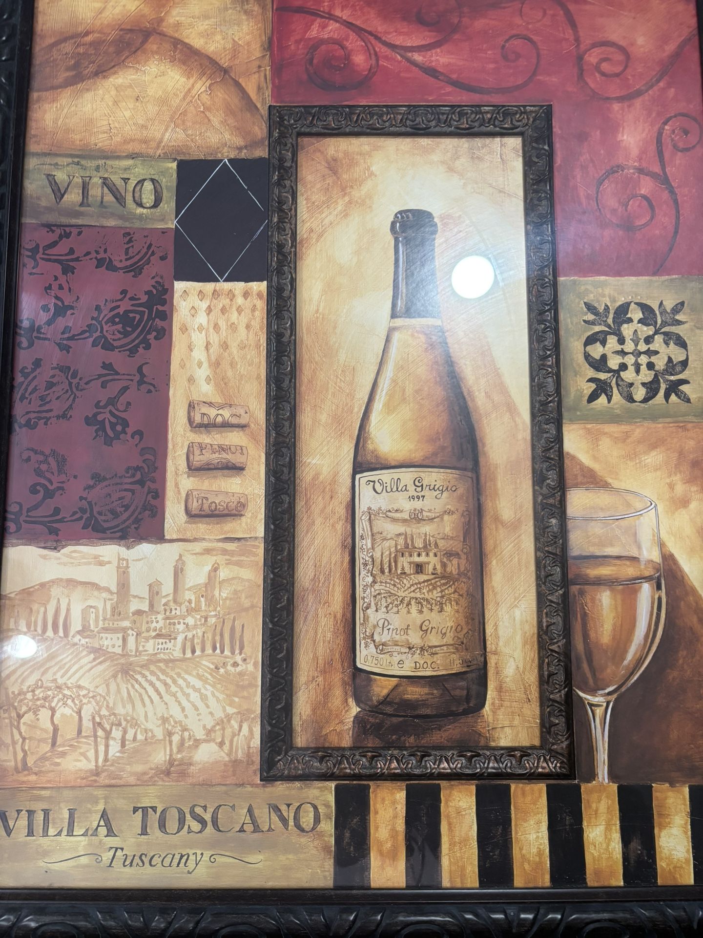 wine painting decor