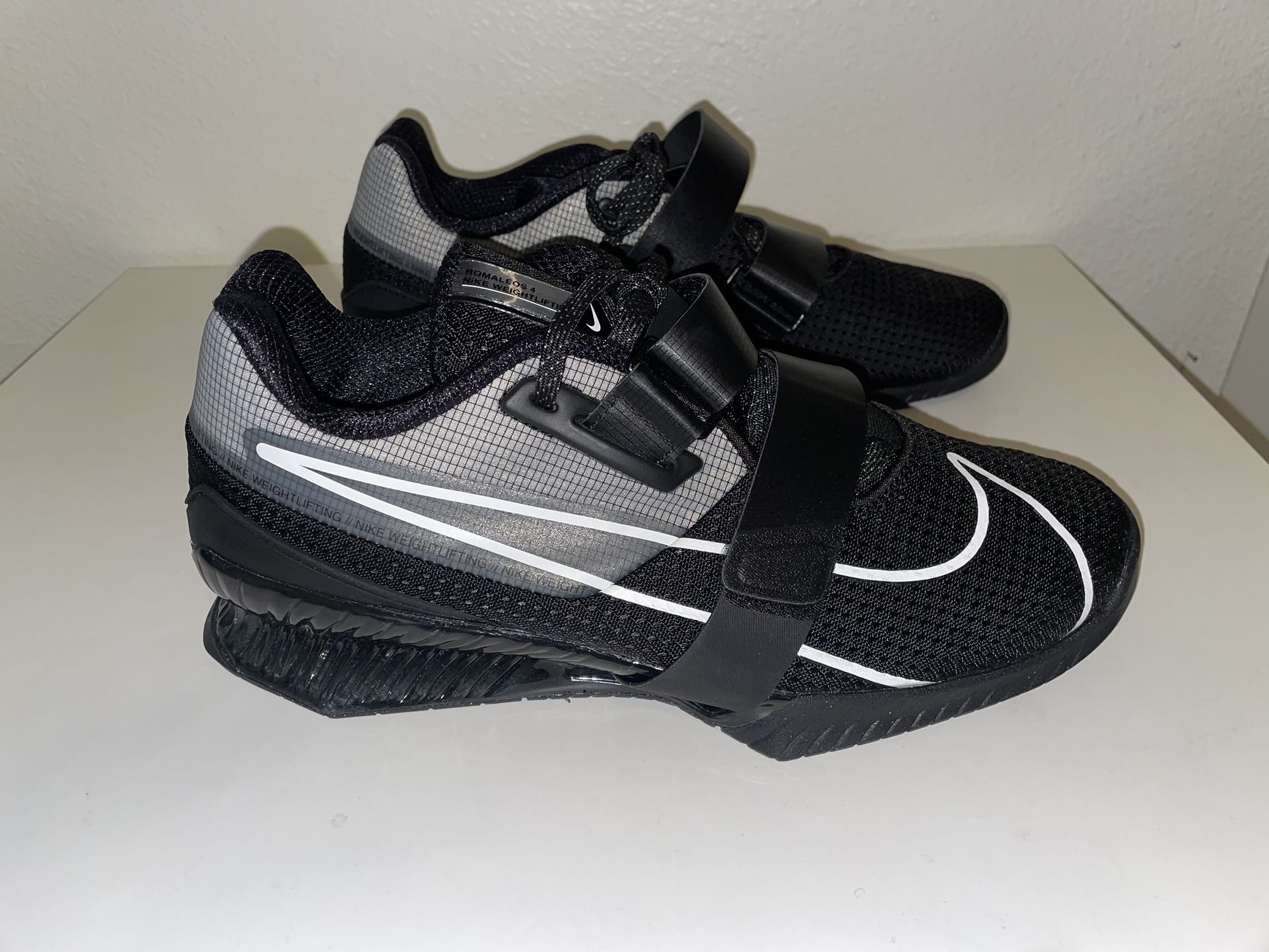 Nike Romaleos 4 Black White Weightlifting Shoes Gym Training CD3463 010 Men's 10
