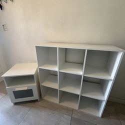 IKEA Cube Shelf & Nightstand 