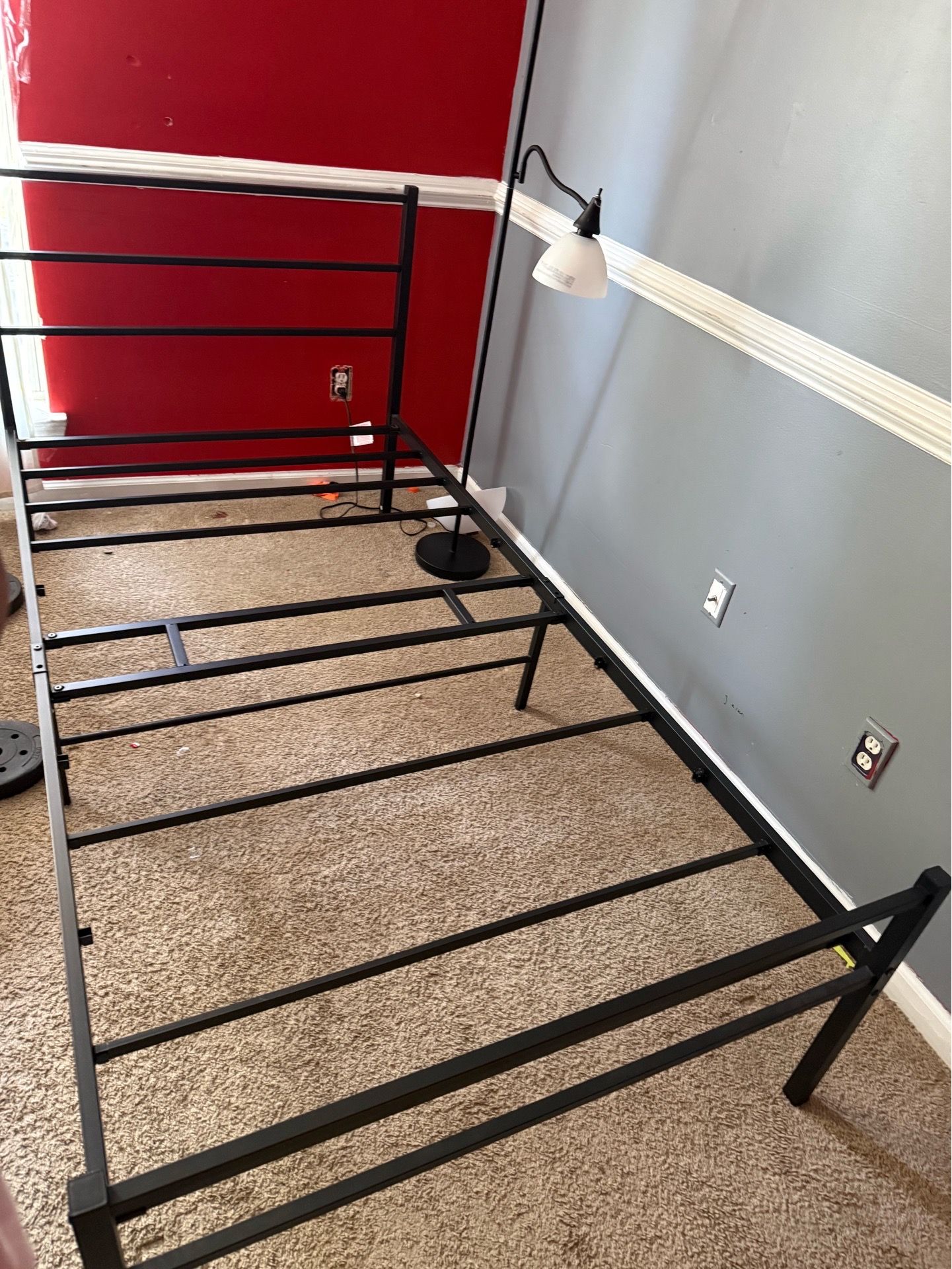 Twin Metal black bed