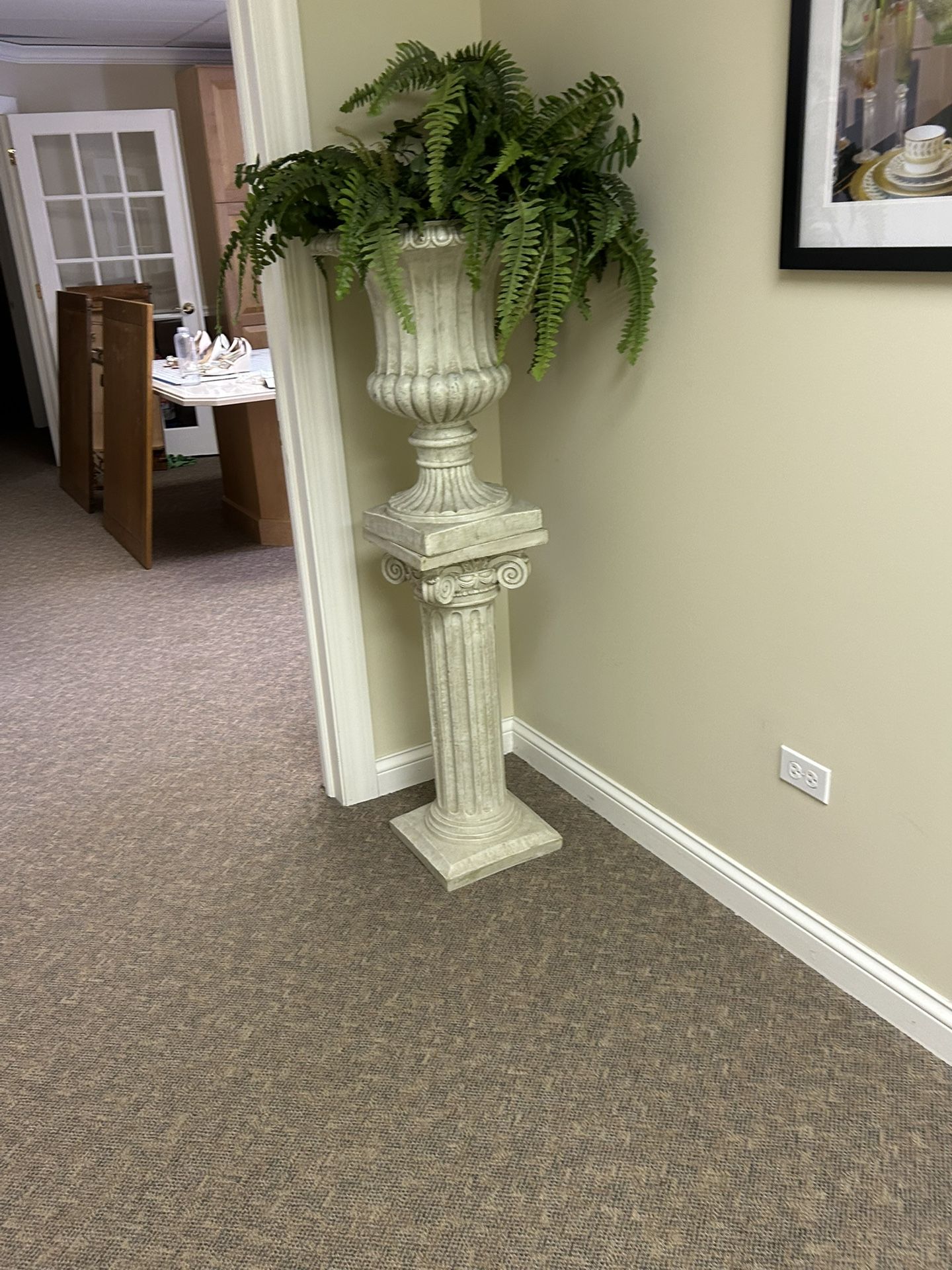 Greek Column And Vase X2