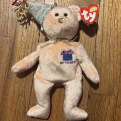 Ty Beanie Baby October Birthday  Vintage 2002  