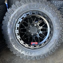 LOCK OFF ROAD RIMS 17” 6X139.7 AND NEW 285/70/17 MUD TERRAIN