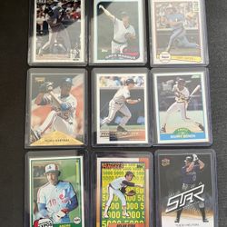 Lot Of 9 Star & Hall Of Famer Baseball Cards