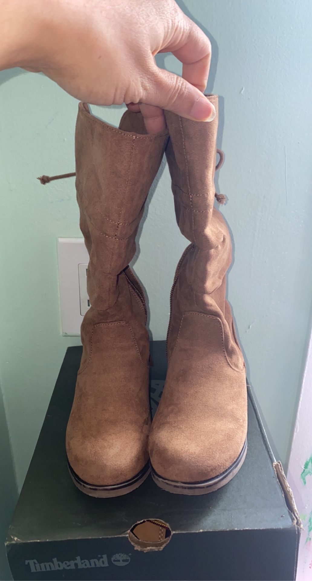 Chestnut Biker Boots Girls 11c