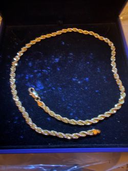 6mm rope chain 22 in plated