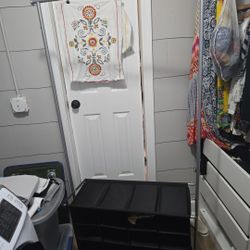 Garment Rack with Wheels and Shoes Storage