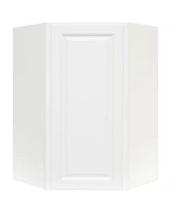 Hampton Bay Hampton 24 in. W x 12 in. D x 36 in. H Assembled Diagonal Corner Wall Kitchen Cabinet in Satin White