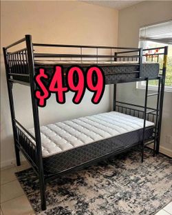 NEW BUNKBED TWIN AND  MATTRESSES
