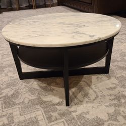 Black Coffee Table With Marble Top