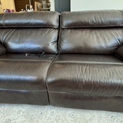 Recliner Couch With Two Side Tables 