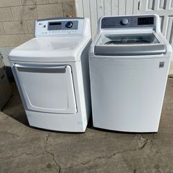 LG Top Load Washer And Gas Dryer Set 