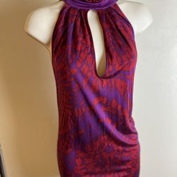 Pink And Purple Scarf Dress 