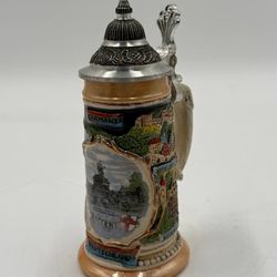 Vintage Schmitt & Sohn Ltd. Edition Lidded Beer Stein Pewter Handmade in Germany