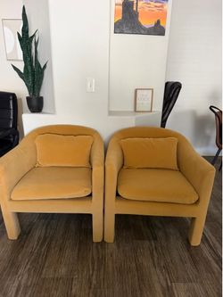 Velvet Barrel Chairs