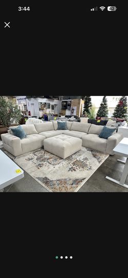 Paige 6-piece Modular Fabric Sectional 