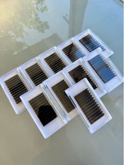 10 Pack BRAND NEW Easy Fan 0.07 15mm EYELASHES