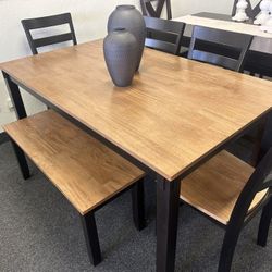 Dining Table With 4 Chairs And A Bench 