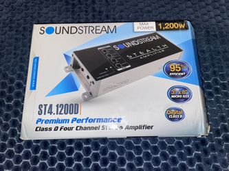 Soundstream Stealth ST1.1000D 1000W Class-D Mono Subwoofer Amplifier — NEW / Never Installed